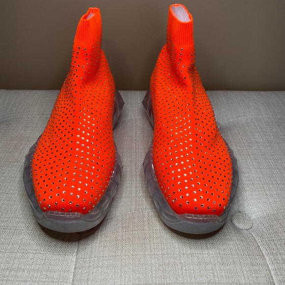 neon orange sneakers